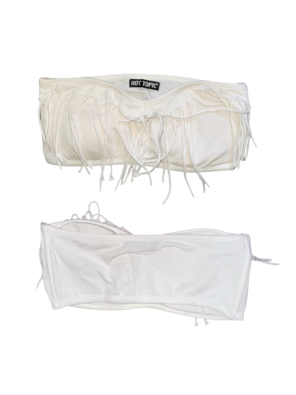 Hot Topic White Fringe Bandeau